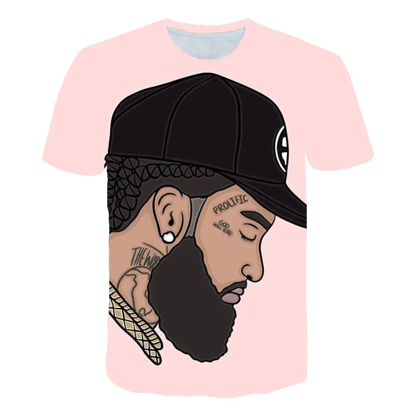 picture color Короткая футболка с принтом Rapper nipsey hussle, Мужская/женская футболка в стиле Харадзюку, хип-хоп, футболка с коротким рукавом, крутая уличная одежда nipsey hussle - Цвет: picture color