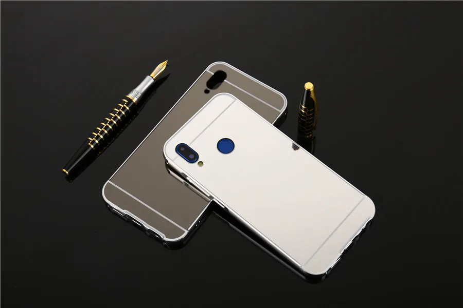 Роскошные зеркальные Чехлы цвета розового золота для Huawei Honor 10 Lite алюминиевый