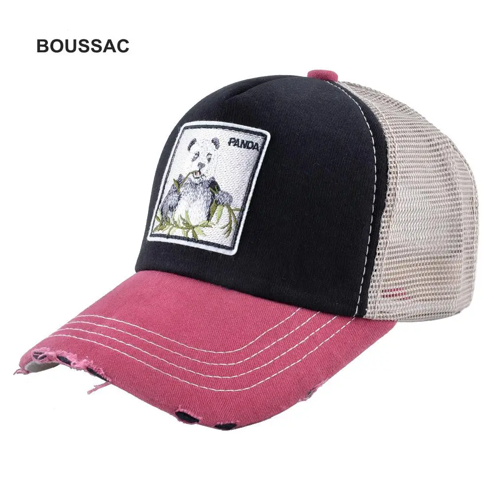 2020 летняя однотонная бейсболка с принтом животных на заказ сетчатая шляпа для