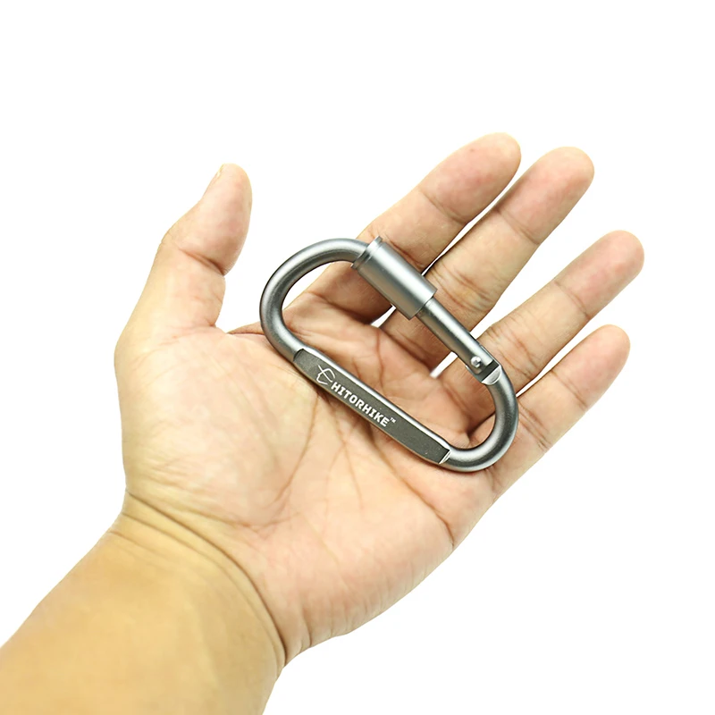 D-образный карабин из алюминиевого сплава винтовой замок с крючком для бутылки