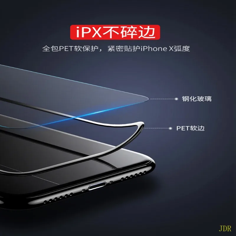 1000 шт. 6D стекла закаленное защитное покрытие превосходное para elI6/I6S i6/7/8 plus/iphone Xs Max пленка из закаленного стекла XR стикер для телефона 6 d холодный камень