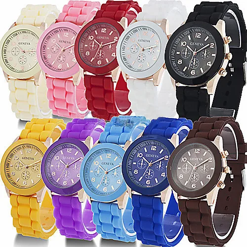 Wholesale Fashion Colorful Unisex Watch Men Women Geneva Silicone Jelly Gel Quartz Analog Sports Wrist Free Shipping F1 | Наручные часы