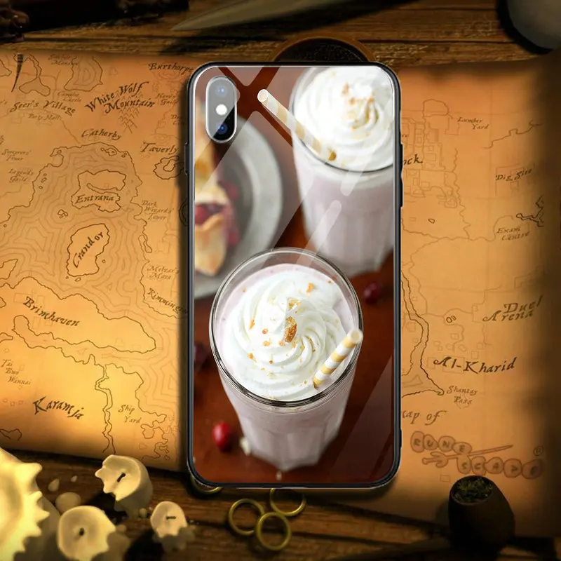 Для iPhone 5 5s se X XR XS Max 8 7 6 S Plus в виде ракушки сумки закаленное стекло мобильный