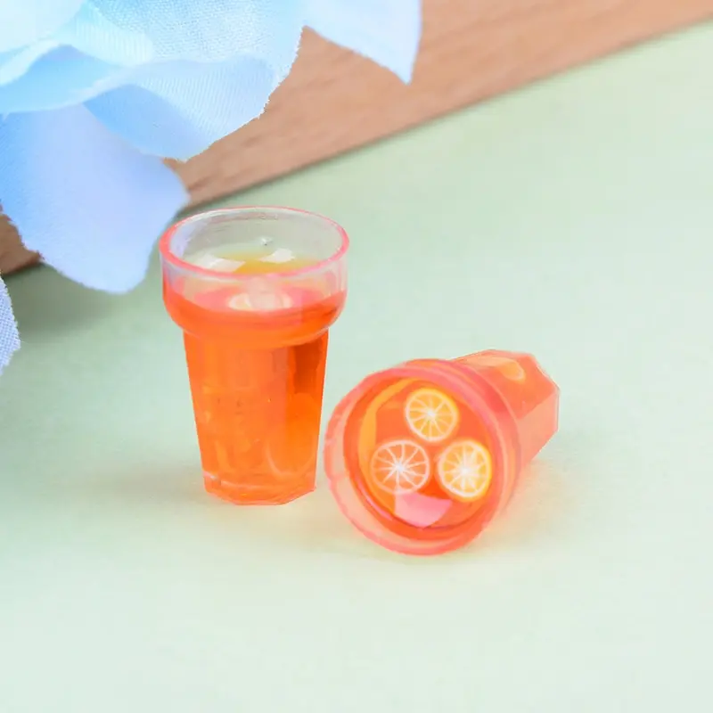Wholesale 2 Pcs/lot Doll House Miniature Iced Black Tea Beverage Cups Food Drink Toy Decoration | Игрушки и хобби
