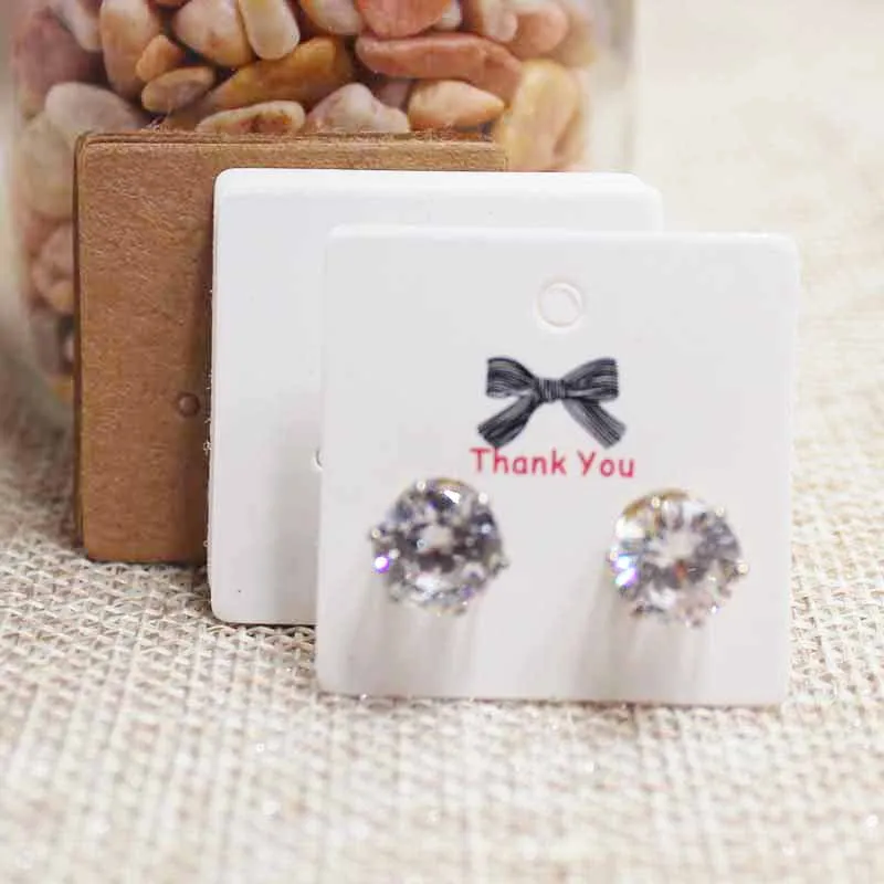 Feiluan сделай сам спасибо этикетка для серег карточка. Винтажные крафт/белые серьги