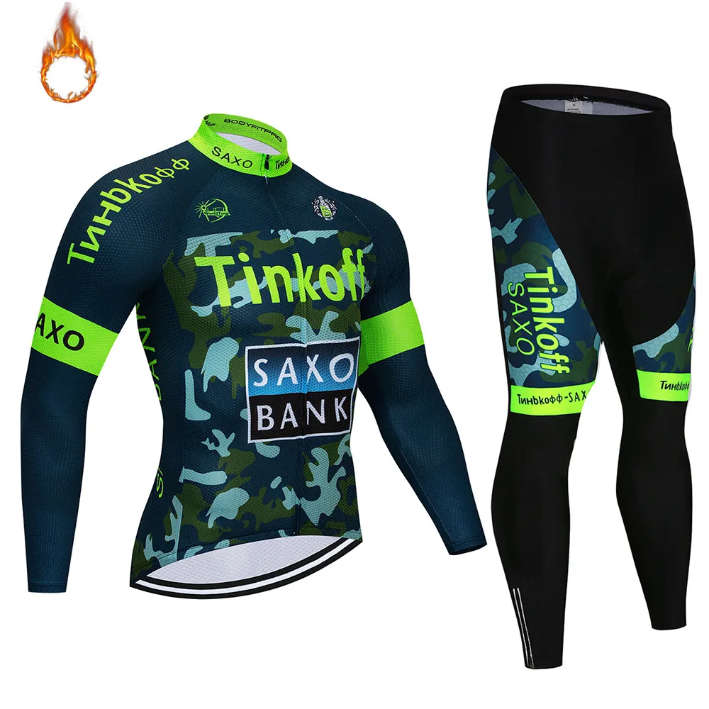 Зима, командная велосипедная майка 16D, велосипедные штаны, Ropa Ciclismo, Мужская ветрозащитная Теплая Флисовая одежда для велоспорта - Цвет: 3