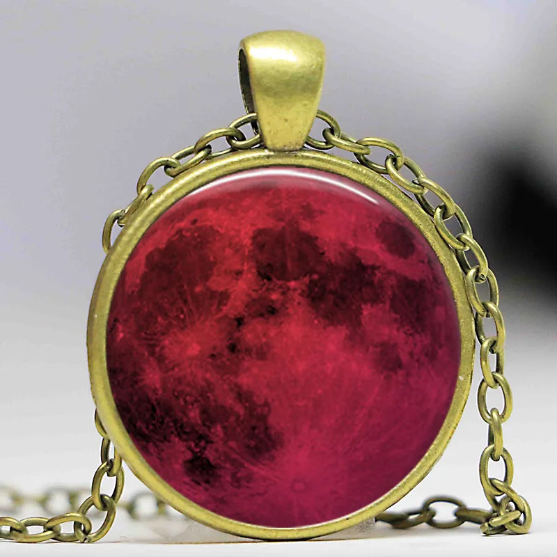 Бесплатная доставка ожерелье с полной луной Луной крови ювелирное лунным