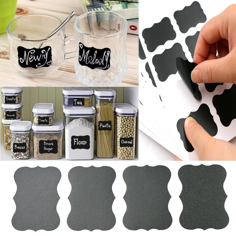 48 шт. наклейки на банки|blackboard sticker|stickers kitchensticker blackboard |
