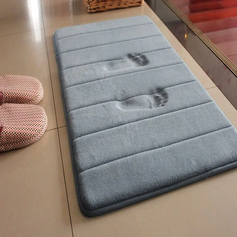 40 см * 60 красочные Memory Foam коврики для ванной коврик в горизонтальную полоску