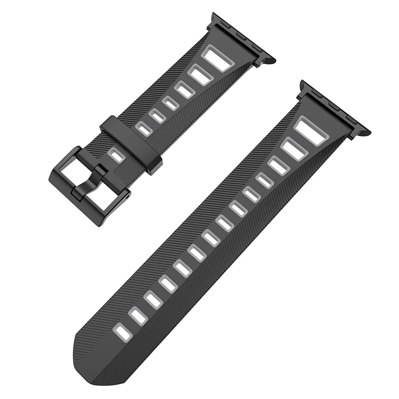 Black Gray Mijobs 20 мм 22 мм ремешок на запястье для Xiaomi Huami Amazfit Bip BIT PACE Lite силиконовый браслет аксессуары браслет ремешок для часов - Цвет: Black Gray