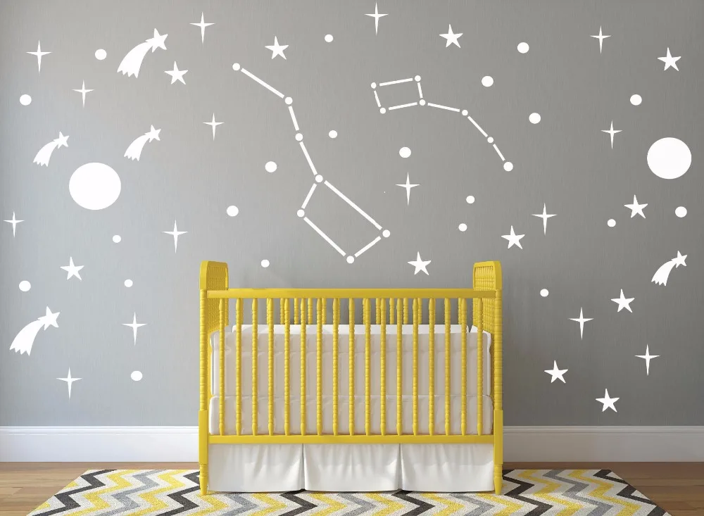Настенная Наклейка сделай сам Зодиак питомник Ursa major и ursa minor Созвездие Большая