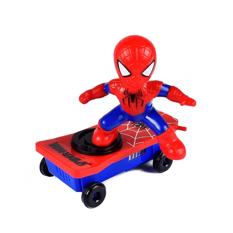 Music electric skateboard Infinity War Iron Spider Figure Action toy Amazing Doll SpiderMan Hero Landscape | Игрушки и хобби