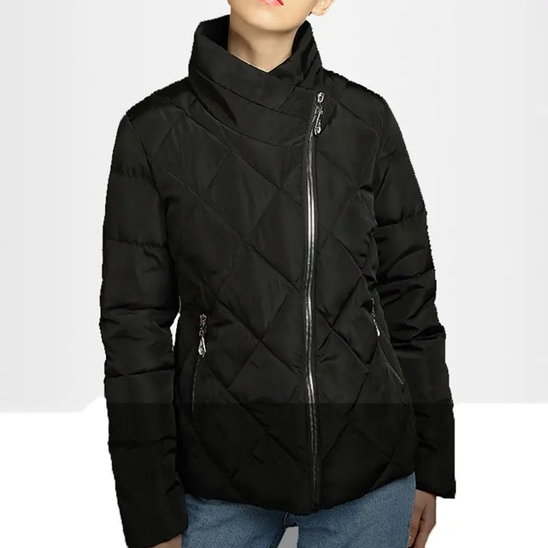 Женская Повседневная куртка с хлопковой подкладкой черная Готическая свободная