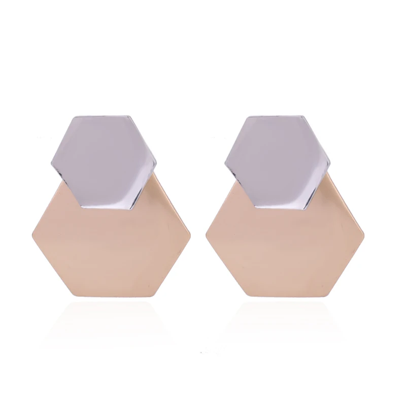 Simple Square Drop Earrings Stitching Color Geometry Punk Earring Ethnic Dangle Charm For Women Jewelry brincos bijoux | Украшения и