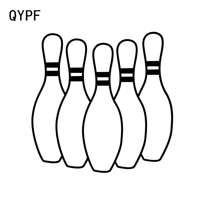 QYPF 13 2*13 2 см Стикеры для боулинга автомобиля Графический силуэт бампер наклейки