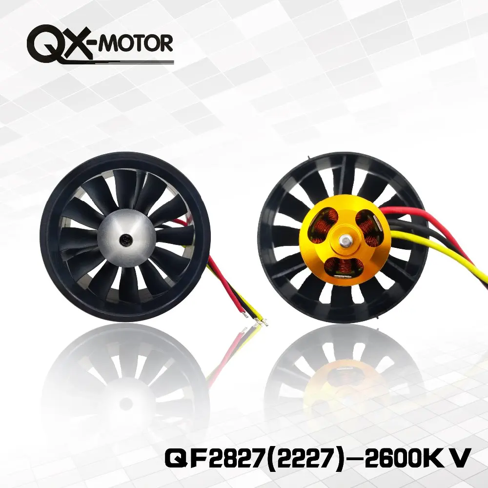 QX Motor 70 мм электронный вентилятор 12 лопастей EDF с 2827 KV2600 бесщеточный мотор игрушка