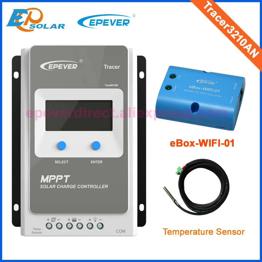 EPEVER WiFi eBox с 10A 20A 30A 40A MPPT контроллер солнечного заряда Tracer3210AN 2210AN 12В 24В EPSOLAR бренд