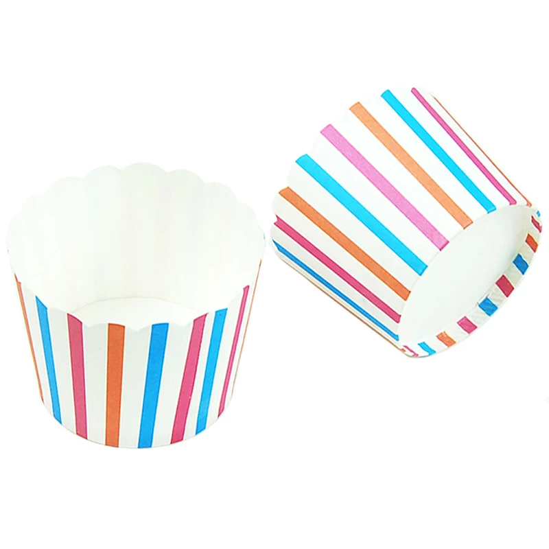 50 шт./пакет зеленые белые в полоску красные розовые фиолетовые бумажные