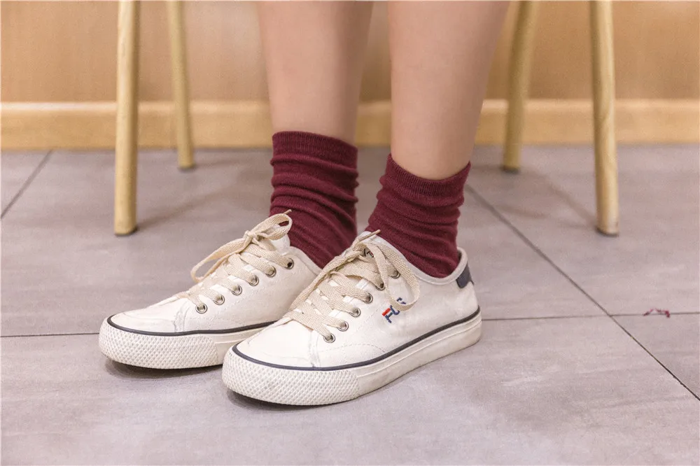 Korea Style Harajuku Candy Cotton Socks Women Cute Short Ankle Socks Yellow Blue Purple Green Red Black Socks For Girls Gift