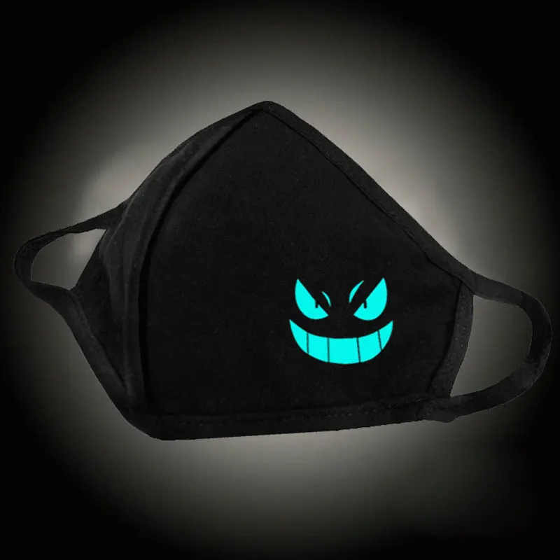 Luminous FF Style Модная маска для рта Gengar Reaper череп отбеливатель марля маска для лица Хэллоуин косплей Анти РМ2. 5 Пылезащитный фильтр муфельный респиратор - Цвет: Luminous FF Style