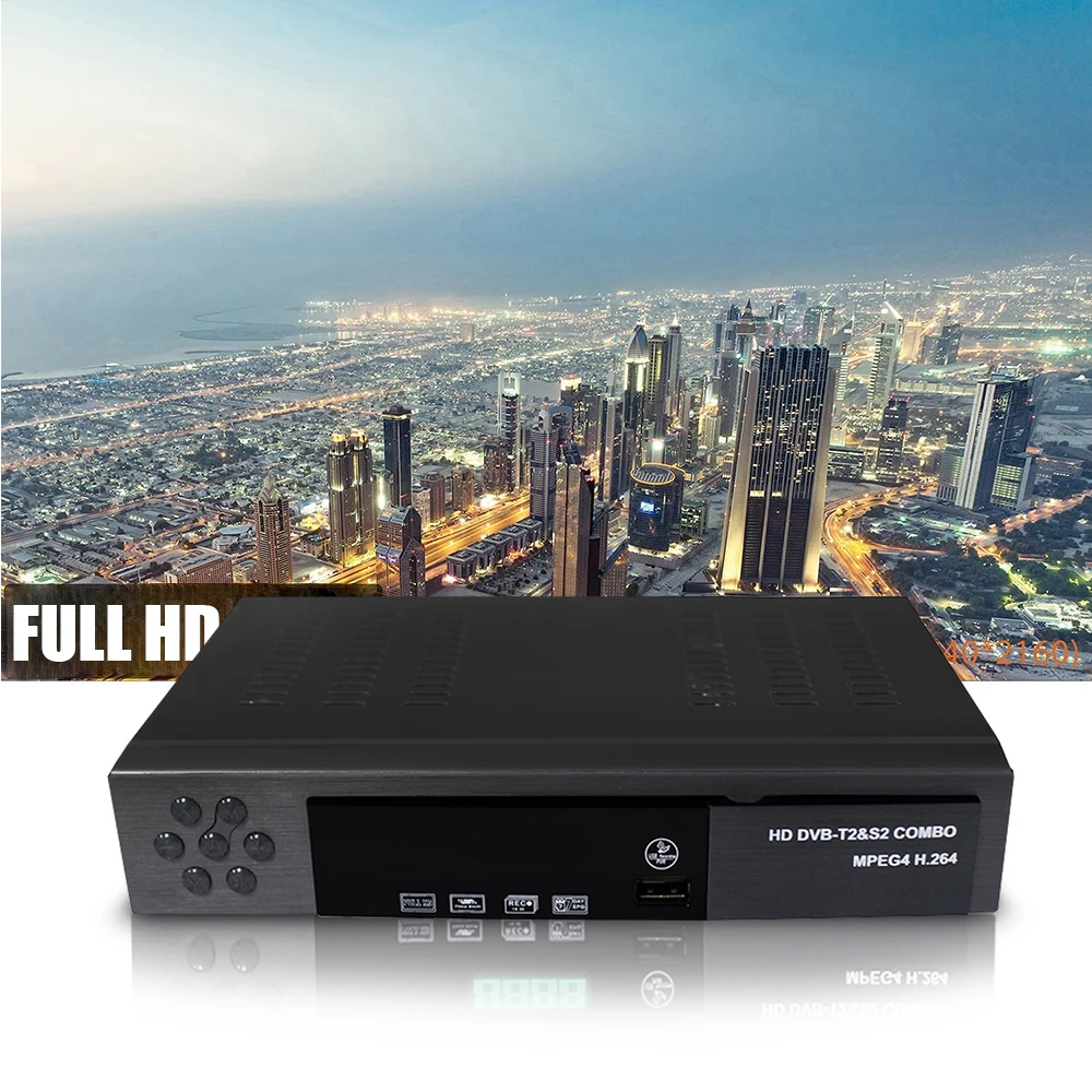 Цифровой спутниковый наземный приемник комбинированный dvb t2+ S2 HD 1080P DVB-T2 DVB-S2 ТВ-приставка H.264/MPEG-2/4 DVB T2 Поддержка Dolby AC3