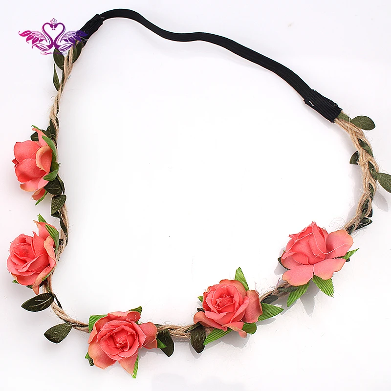 M MISM очаровательный женский пляжный венок для девочек Свадебный Aaccessories розовый