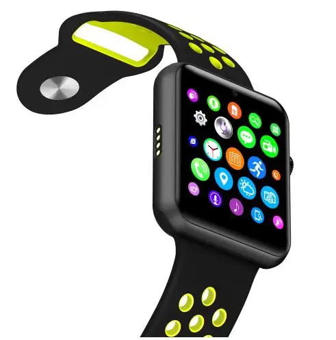 black blackyellow Bluetooth Смарт часы IWO 1:1 MTK2502C NK спортивный ремешок для мужчин smartwatch поддержка sim-карты камера для IOS Iphone и Android телефон - Цвет: black blackyellow