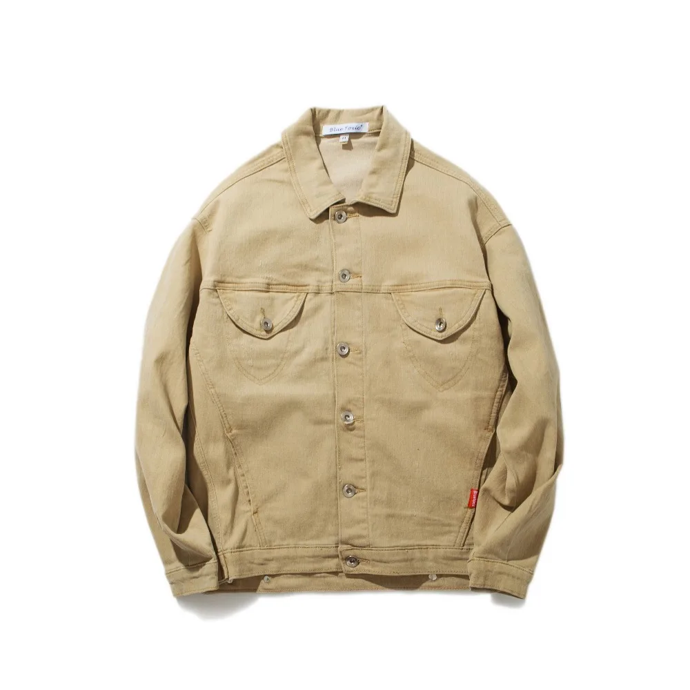 Новинка 2018 осенняя джинсовая куртка Мужская модная облегающая куртка-бомбер с