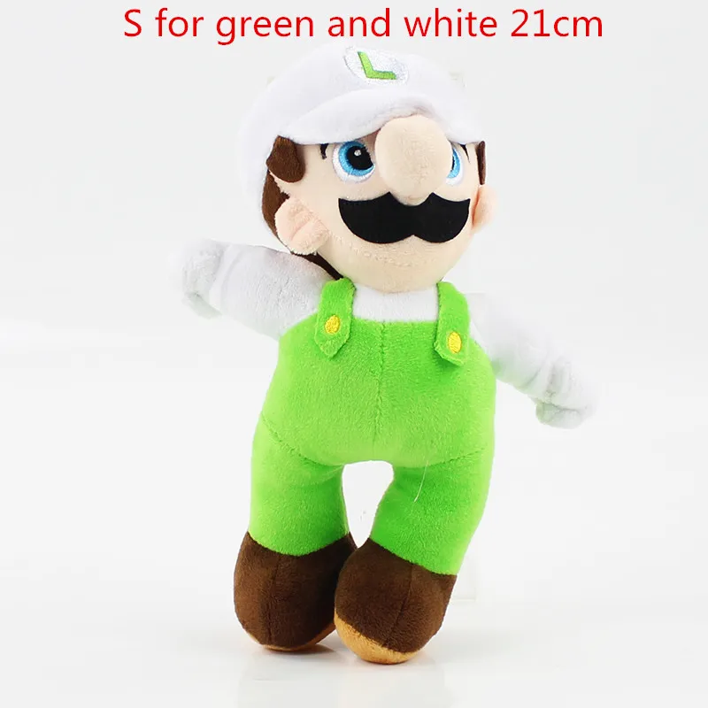 Luigi B 8-21 см Супер Марио Bros игра милые Goomba плюшевые куклы игрушки Луиджи Марио приведение бу троопа черепаха бомба мягкая для детей - Цвет: Luigi B