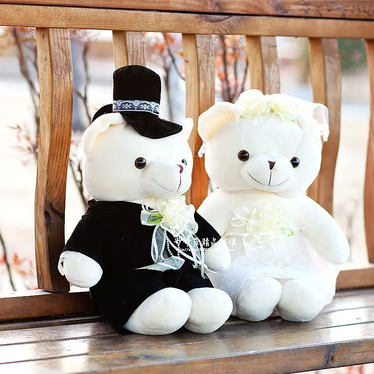 40 см влюбленный мишка тедди свадебное платье медведи пара плюшевых игрушек кукла