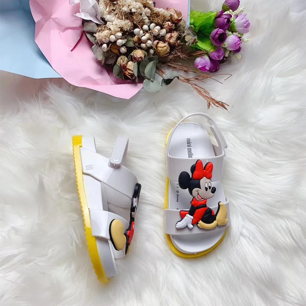 Melissa/Новинка 2019 года прозрачная обувь для девочек сандалии с Микки Маусом детская