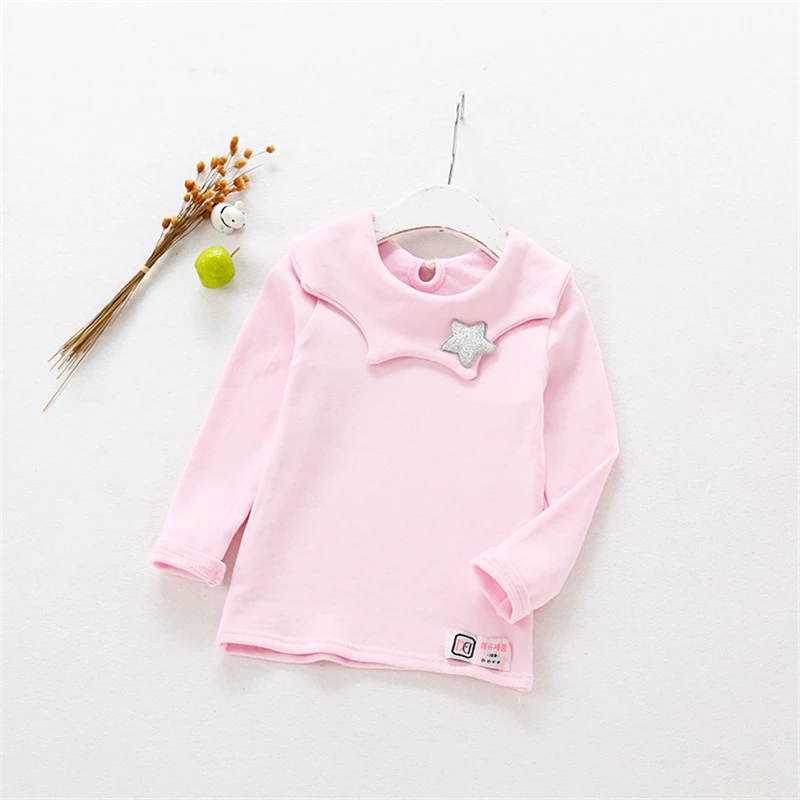 Весенне-Осенняя детская толстовка для девочек футболка с длинным рукавом одежда