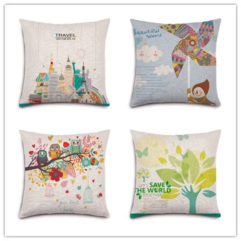 Высокое качество дома Стиль милый мультфильм печатных Подушки Детские Диван