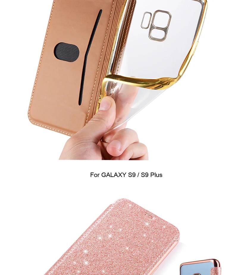 Чехол для samsung Galaxy S8 S9 Plus Note 8 9, чехол для samsung A3 A5 J3 J5, роскошный тонкий кожаный чехол-книжка из ТПУ, флип-чехол для телефона