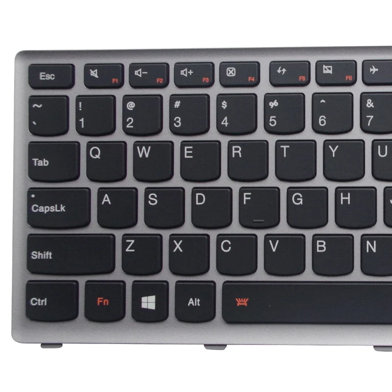 GZEELE США клавиатура для ноутбука IBM для lenovo IdeaPad Z400 Z400A Z400T Клавиатура ноутбука серии с подсветкой серебристого цвета на английском языке