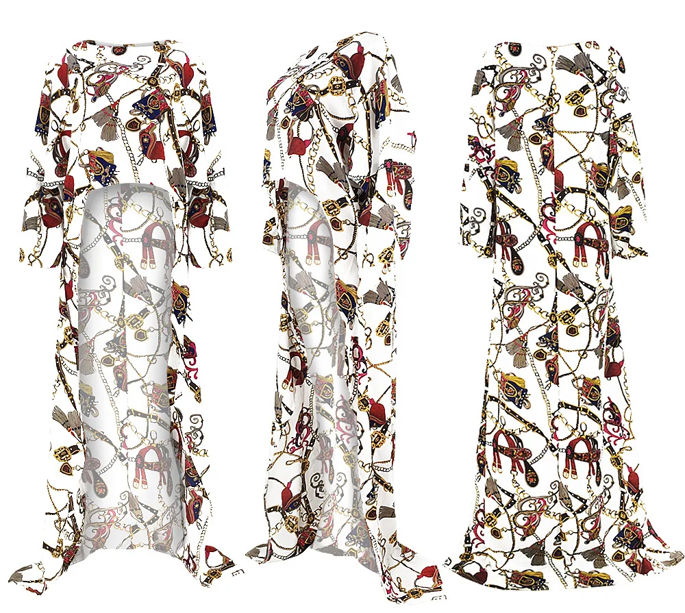 Женская винтажная блузка с круглым вырезом и длинным рукавом Асимметричный топ