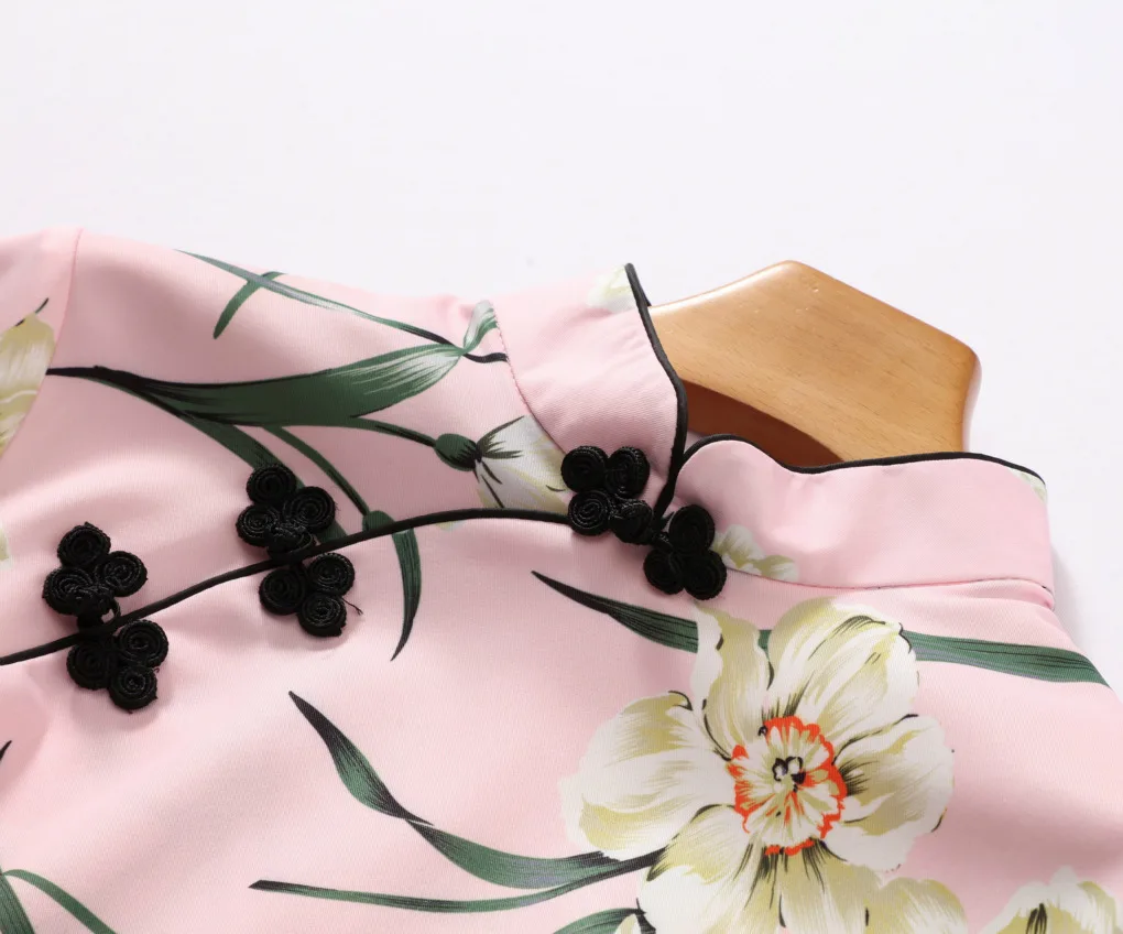Sheng Coco элегантный Qipao Топ традиционное китайское Ципао Блузка 4XL Королевский синий китайским принтом женская одежда с длинным рукавом
