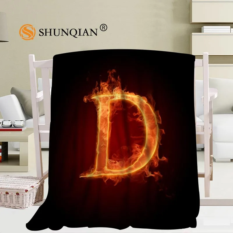Comprare Fuoco Personalizzato Lettere Coperta Di Flanella Falafel Tessuto 56x80 Pollici 50X60inch 40X50inch Divano Letto Coperte E Plaid Coperta Bambino Adulto Caldo Coperta