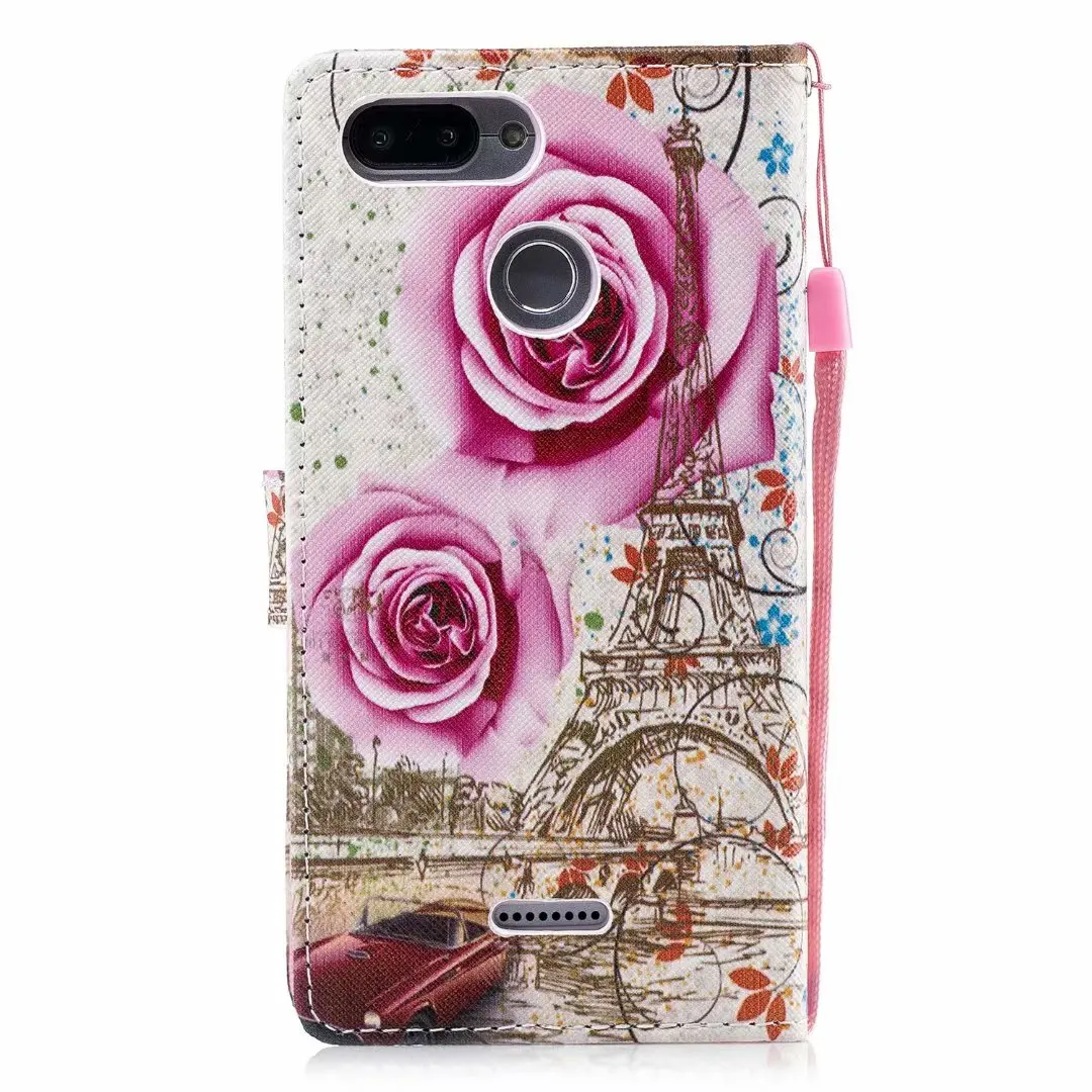 Кожаный бумажник с цветочным рисунком для Xiaomi mi 8 SE Lite A1 A2 F1 Red mi 5 Plus 6A 4X 5A Prime Go mi x 2S S2 6 Pro Note 7 чехол с откидной крышкой