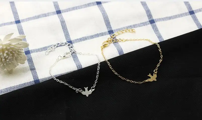 sl 037 2018 hot fashion simple minimalist pigeon bracelet cute little swallow bird couple best gift factory | Украшения и