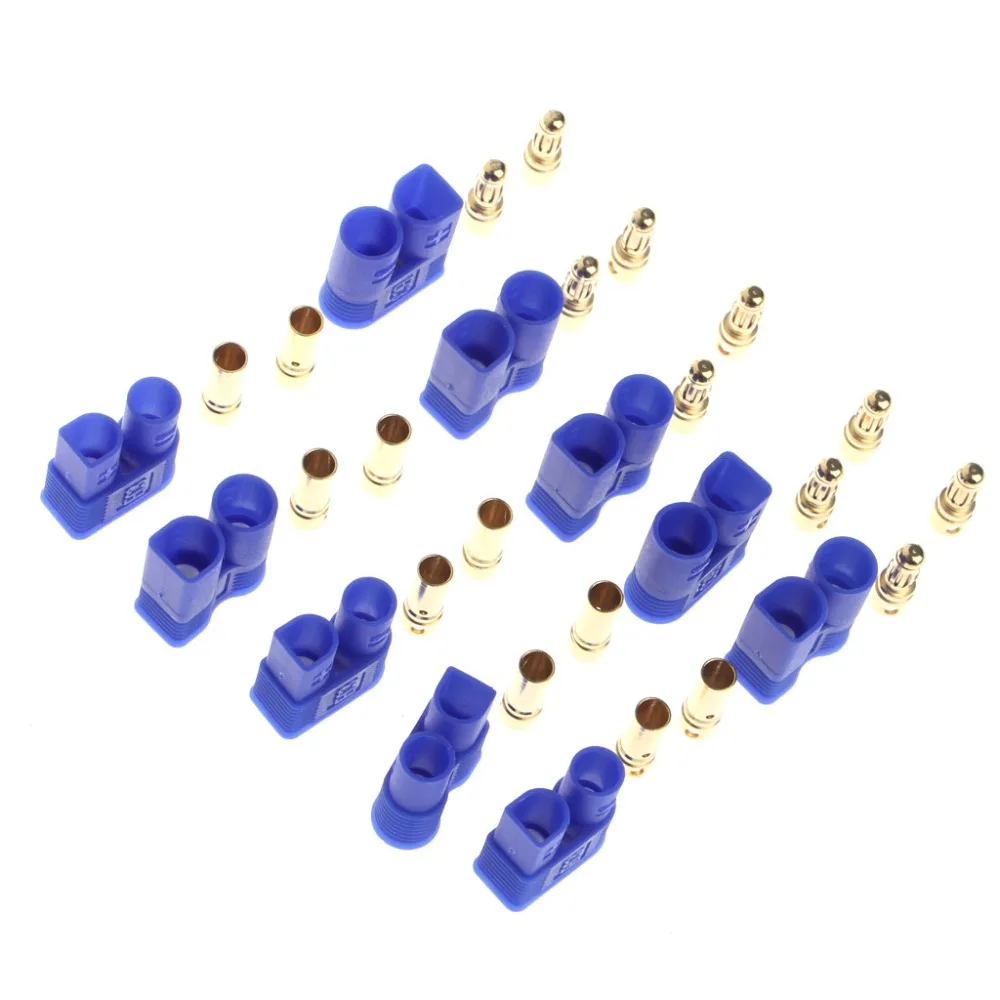 

5 Pairs Male Female EC3 Style Connector w/10 Pairs 3.5mm Gold Bullet Banana Plug Hot