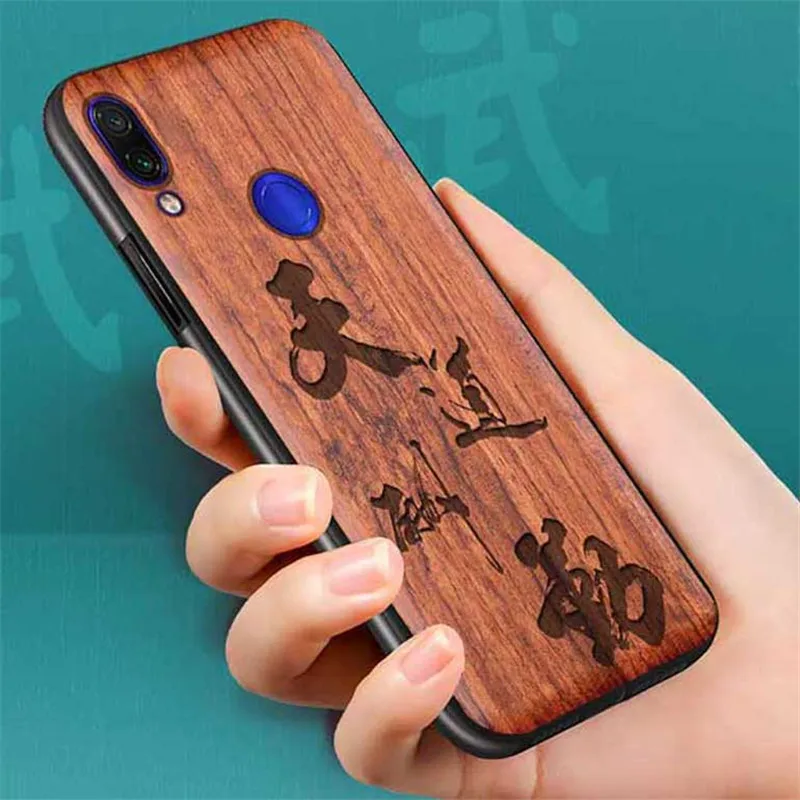 Чехол для Redmi Note 7 из натурального дерева, чехол для Xiaomi Redmi Note 7 Note7 Pro, чехол из палисандра, ТПУ, ударопрочный чехол на заднюю панель, чехол для телефона
