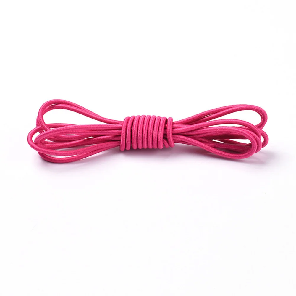 rose 1 пара разноцветных круглых стрейчевых шнурков для кроссовок 105 см, для женщин и мужчин, розовые, красные, для спорта на открытом воздухе, эластичные шнурки для обуви - Цвет: rose
