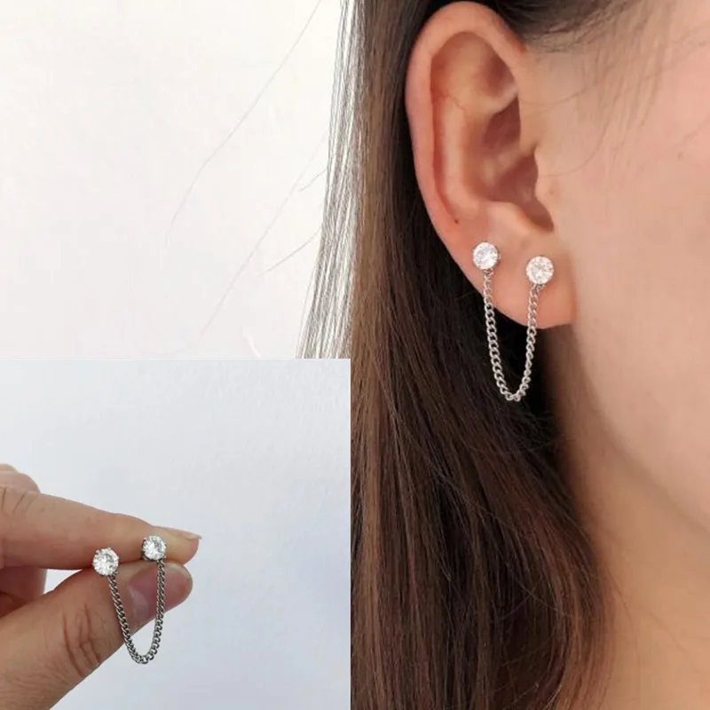 G-dragon Ear, черно-белые Кристальные серьги-гвоздики, спираль, пирсинг в стиле рок, панк, Kpop, GD серьги для мужчин, wo, мужские аксессуары, цепочки