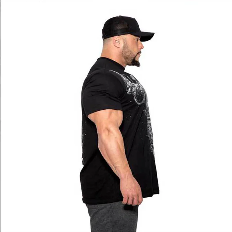 Brand Mens muscle T shirt bodybuilding fitness men tops cotton singlets Plus Big size TShirt gasp Short Sleeve Tshirt Size M-3XL | Мужская