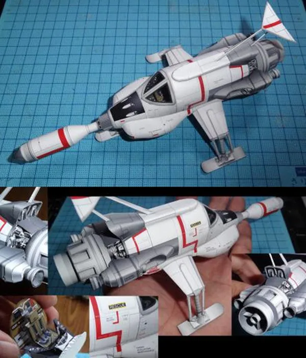 Высокое качество НЛО Interceptor лунный космический корабль 3D бумажный модельный