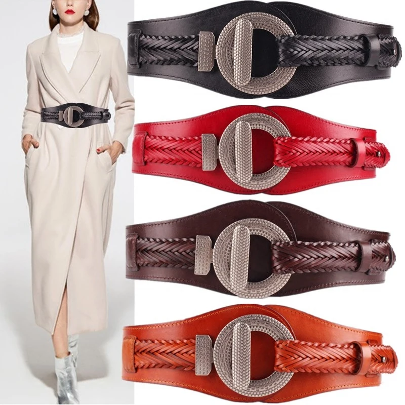 New Cummerbunds belt Women's accessories wide waist cowhide weaving fashion elasticity simplicity pu
New Cummerbunds belt Women's accessories wide waist cowhide weaving fashion elasticity simplicity pu