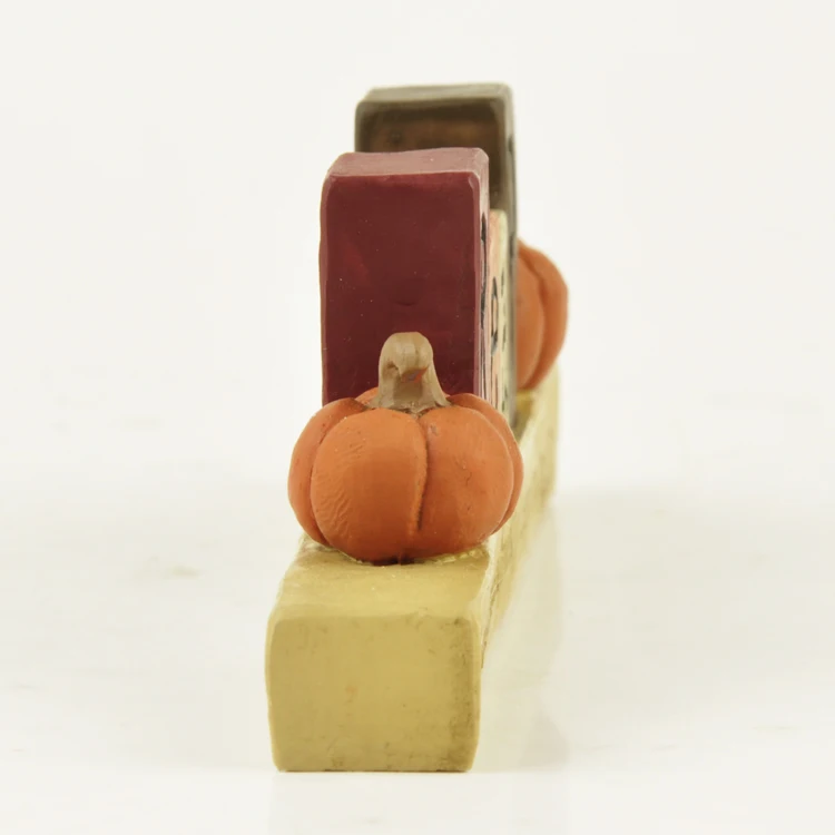 Reap Block on Incription Base Pumpkin Harvest Figurine Fairy Garden Decoration with Encourangement words Never Give up | Дом и сад
