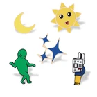 Броши звезды Kpop Солнце Луна эмалевые значки зеленый человек считыватель кролик креативные значки Сумка Одежда нагрудные значки Мультяшные ювелирные изделия детские подарки