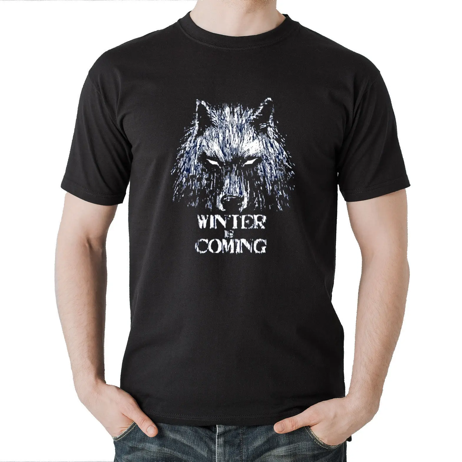 Camiseta Juego de tronos зимняя рубашка с коротким рукавом Новая модная футболка брендовая